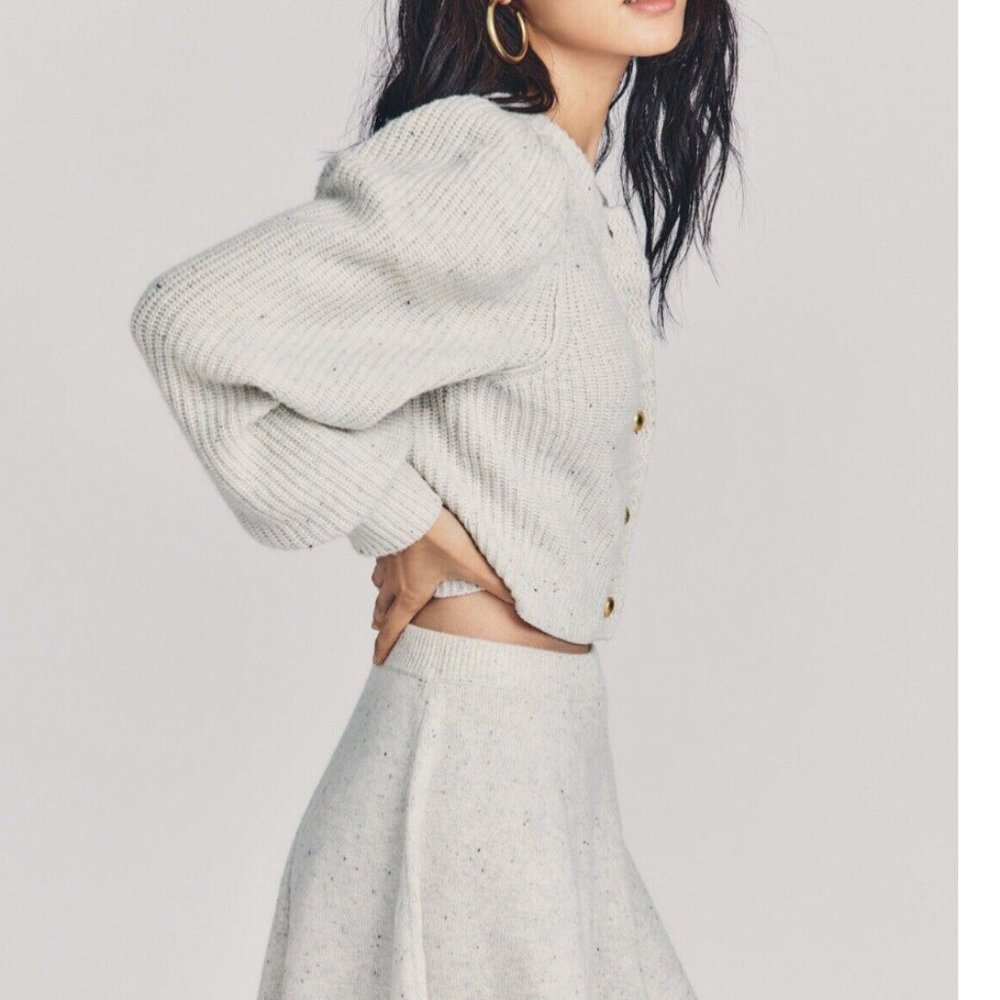 Love shack fancy cashmere lanchester knitted skirt NWT